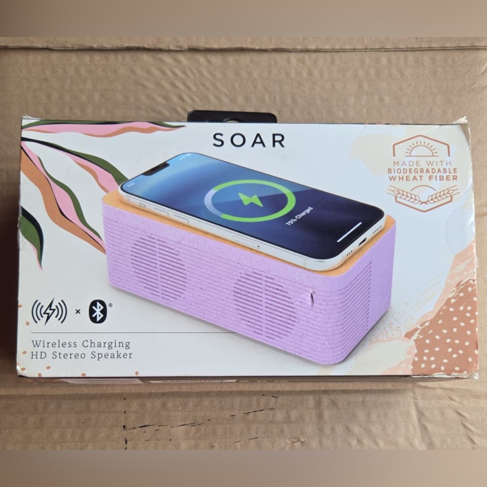 SOAR Wireless Charging HD Stereo Speaker - Purple
